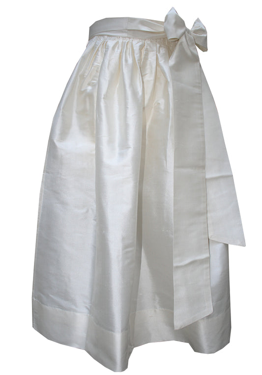 Seidenschürze Weiß