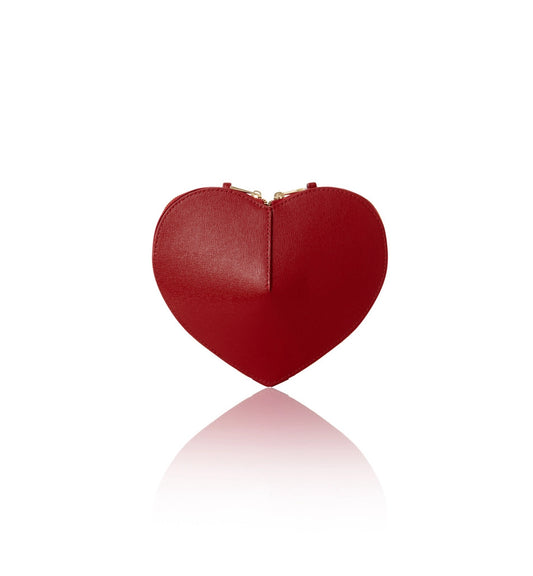 Ledertasche Herz Rot