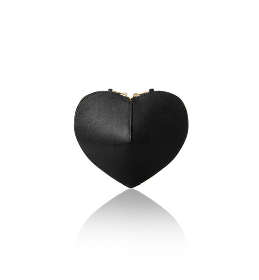 Ledertasche Herz Schwarz